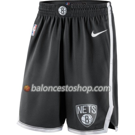 Brooklyn Nets Hombre Pantalones Negro 2018-19 Nike Swingman